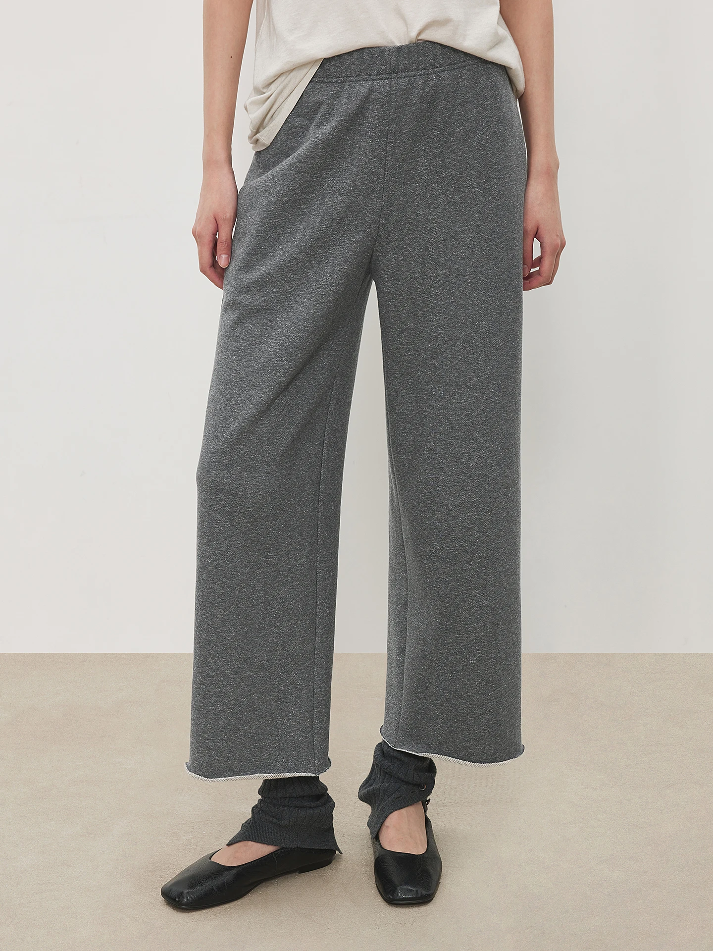 

CHICJOC Теплые вязаные брюки ручной работы из чистого хлопка с флисовой подкладкой, повседневные, простые, дышащие, приятные для кожи