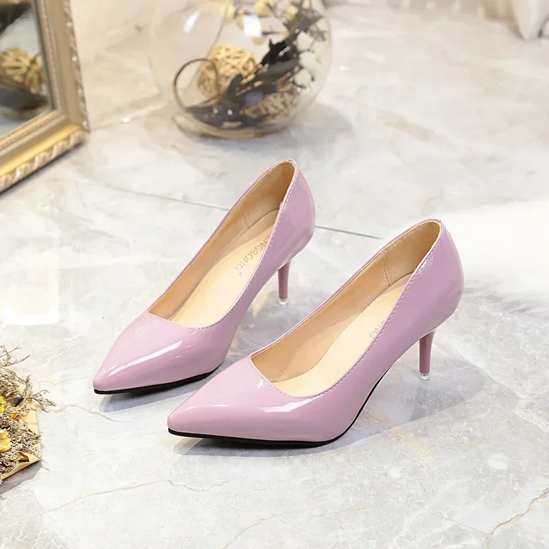 7cm Thin Heels Pumps Women Stiletto-heel Dress Women Shoes Wedding Official Leisure Shoes Plus Big Size 49 50