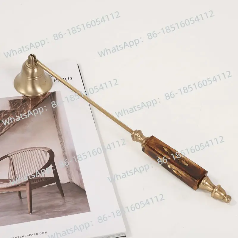 

American Retro Brass Beef Bone Handheld Candle Extinguisher Scented Candle Extinguisher Tool Decorative Ornament