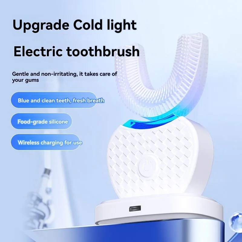 

【SHOP JOURNEY】U-Shaped Electric Toothbrush For Adults-360° Mouth Cleaning, Hands-Free Gums Protection For Teeth Whitening
