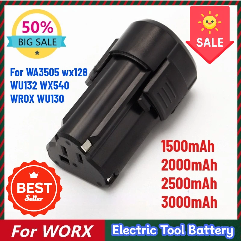 

1500/2000/2500/3000mAh for WORX Kress 12V WA3505 WX128 WU132 WX540 WROX WU130 Electric Tool Battery