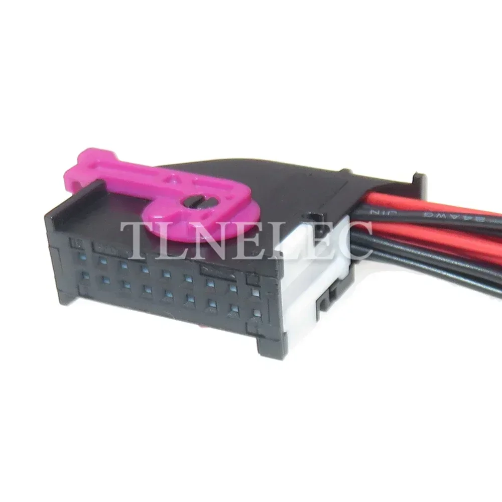 18 Pin Way Car Power Amplifier Unsealed Connector with Wires Auto Instrument Panels Cable Harness Socket 5Q0972718A 1-1355154-1