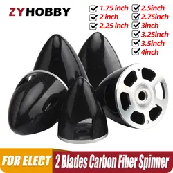 1Pc Carbon Fiber Spinner Cone For RC Electric Airplane 2 Blades Propeller Multi-size 1.75