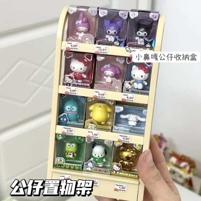 Figurine Storage Rack Display Shelf Aesthetic Desktop Mini Blind Box Organizer Figure Model Display Stand Desk Home Decoration