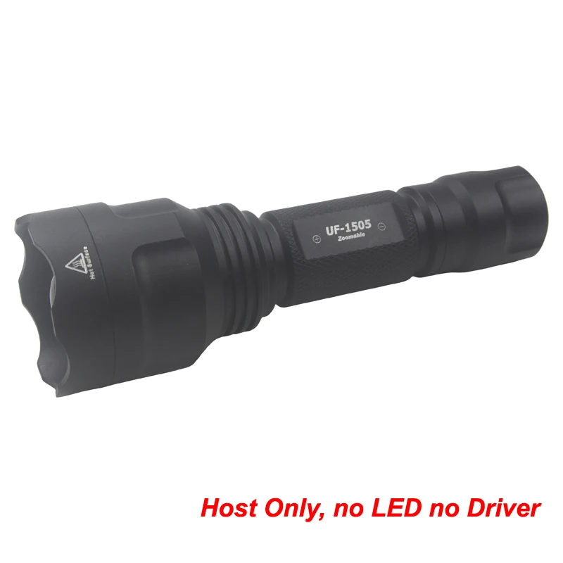 UF-1505 Zoomable 18650 DIY Flashlight Host