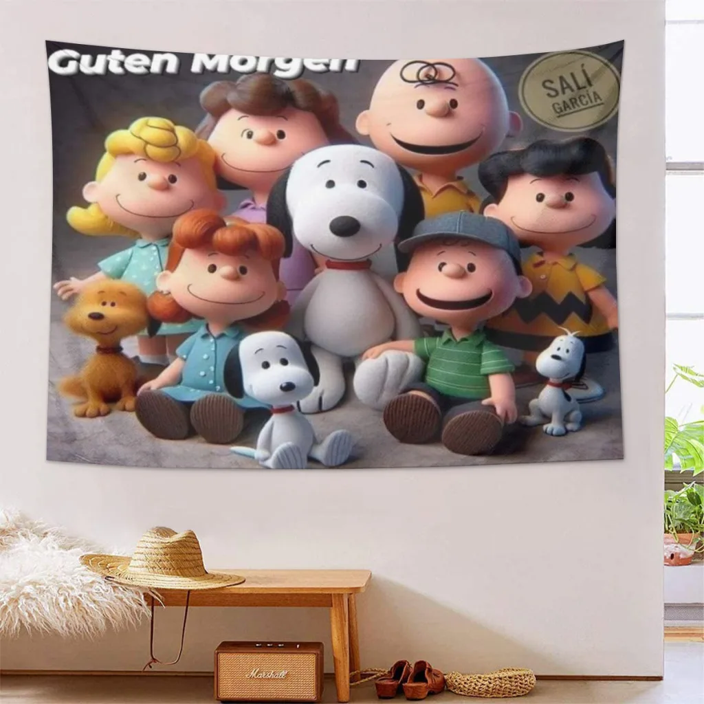 Snoopy Peanuts Tapestries   Room Decoration Items Home Décor Bedroom Wall Decorating Cloth