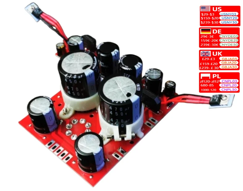 Reproduction of AN300B power amplifier power board/electronic tube rectifier front-end power board