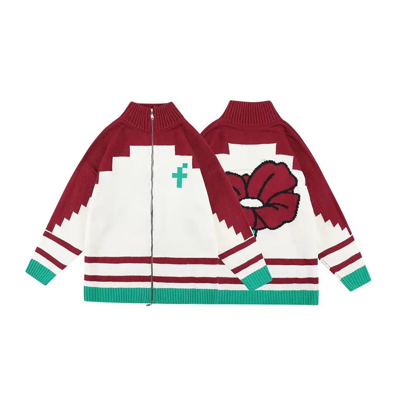 เสื้อสเวตเตอร์ไหมพรมคอเต่าครึ่งตัว รุ่น MWJLPWQ 2025 สำหรับฤดูใบไม้ร่วงและฤดูหนาว ดีไซน์ลำลองแบบสีตัดต่อ ซิปคู่อเนกประสงค์ รุ่น 12525