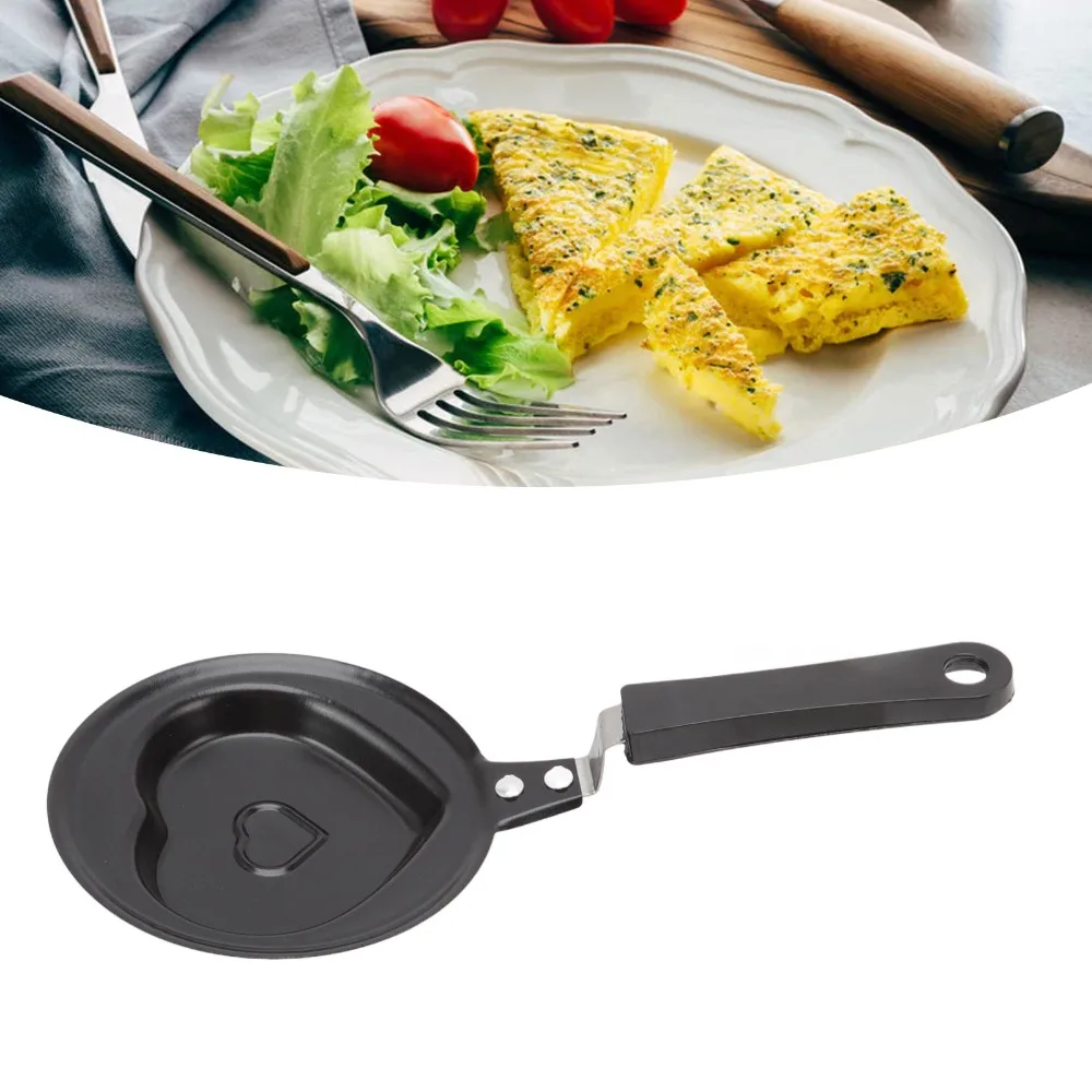 Durable Cast Iron Mini Egg Frying Pan Black Non-Stick Coating Frying Pan Multi-Purpose Different Shape Omelette Pan Home Kitchen