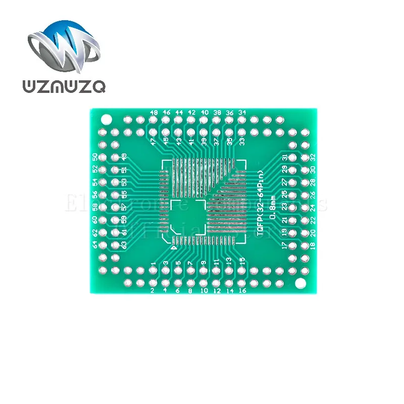 10PCS QFN44 DIP44 QFN48 0.5mm QFP PQFP LQFP 44 48 to DIP Transfer Board DIP Pin Board Pitch IC Adapter plate Conversion board