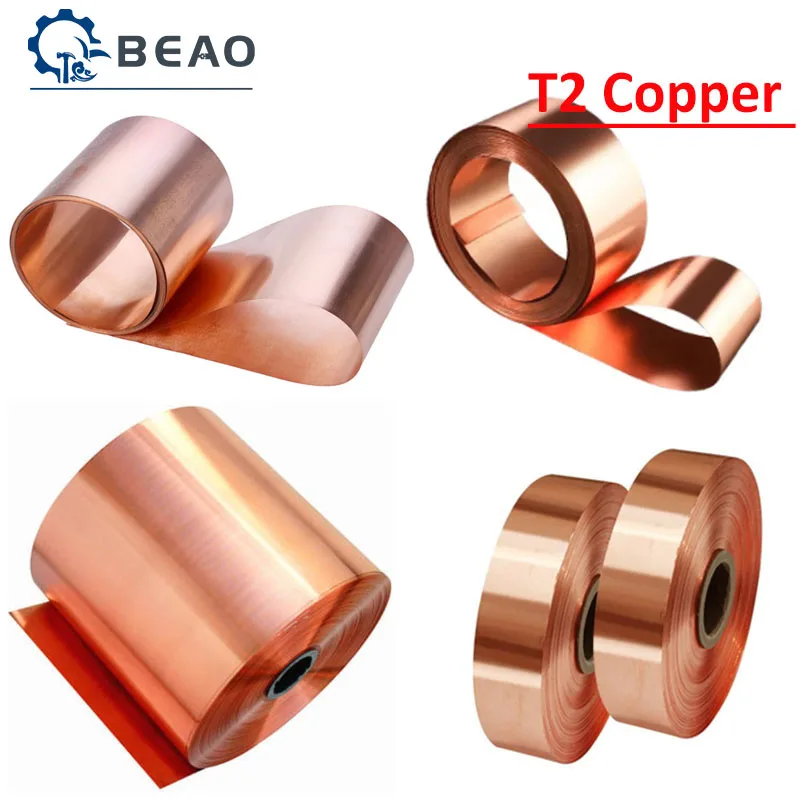 

1Meter 99.9% Pure Copper Cu Metal Sheet Foil Plate Width 15-300mm Red Copper Strip