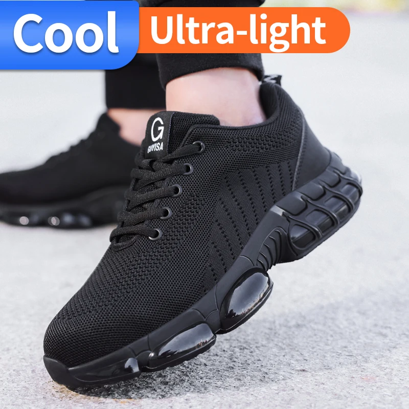 Мужские защитные ботинки со стальным носком, противоударные, противопирсинговые, ультрапрочная Мужские защитные ботинки со стальным носком, противоударные, противопирсинговые, ультрапрочная