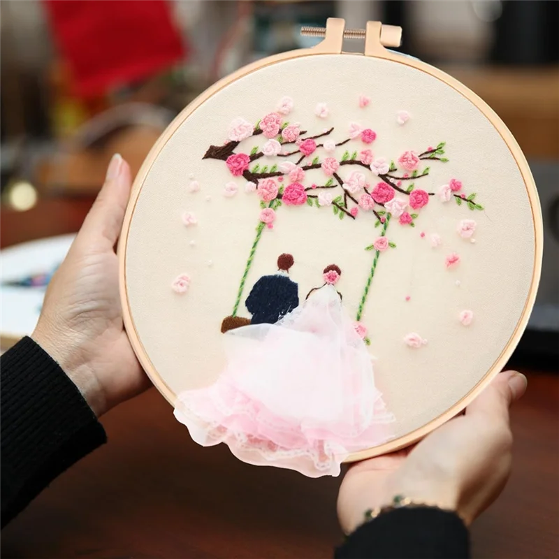 

Versatile 4Pack Embroidery Kits For Adults DIY Embroidery Kits For Beginners Hand Embroidery Kit With Patterns(Wedding) Easy Ins