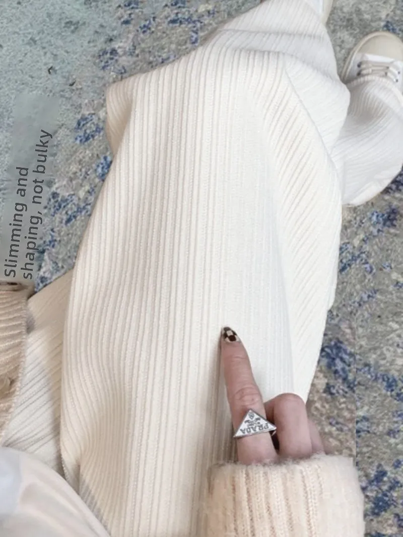 Novo 2024 veludo feminino perna reta calças casuais cintura alta drapeado até o chão bola de neve bla versátil all-match