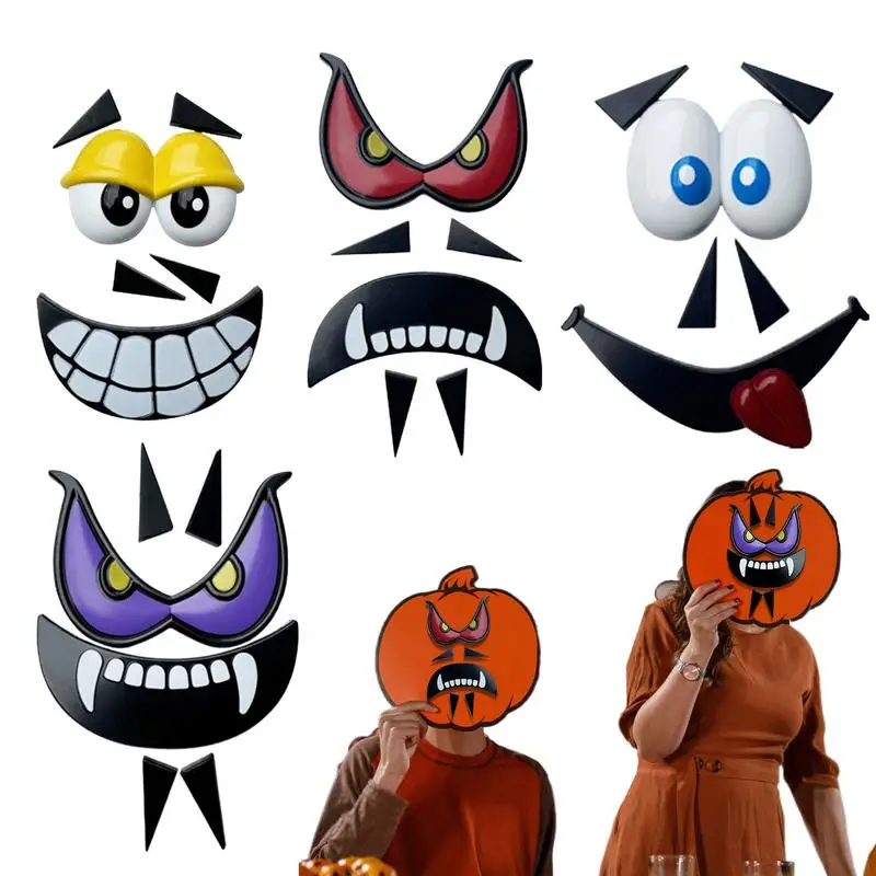 Halloween Costume Novelty Scary Costume Face Cover Creepy Face Cover With Smiling Demons Funny Plug-In Expression Horror