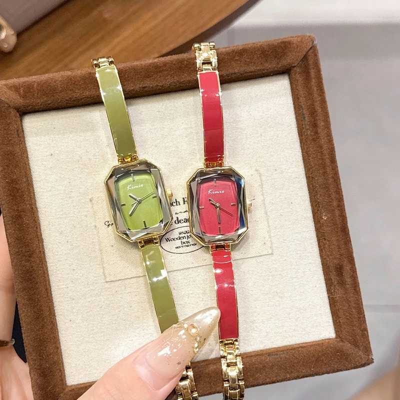 Semi-bracelet bracelet watch, exquisite small square watch, light luxury, fashionable and elegant square watch, women's model