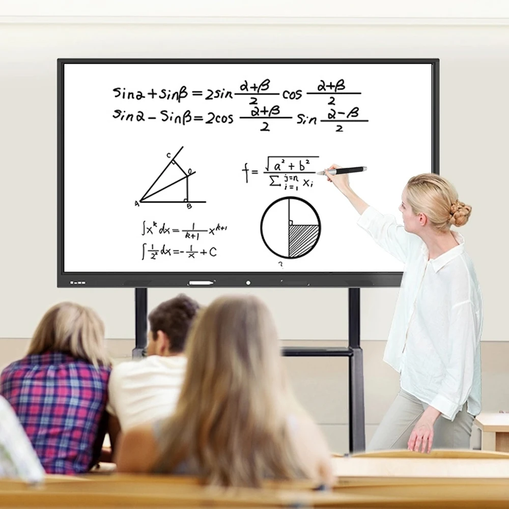 School Education LED Board Device All in One Pc Interactive Panel Riotouch 65 Inch Smart Tv Touch Screen Whiteboard Online Home