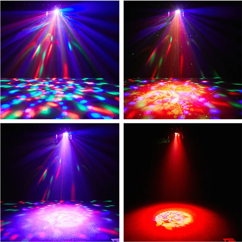 Imagem -04 - Colorido Magic Ball Strobe Light Disco Efeito Laser Light Full Sky Star Flash dj Bar Luz Colorida Caleidoscópio 4in 1