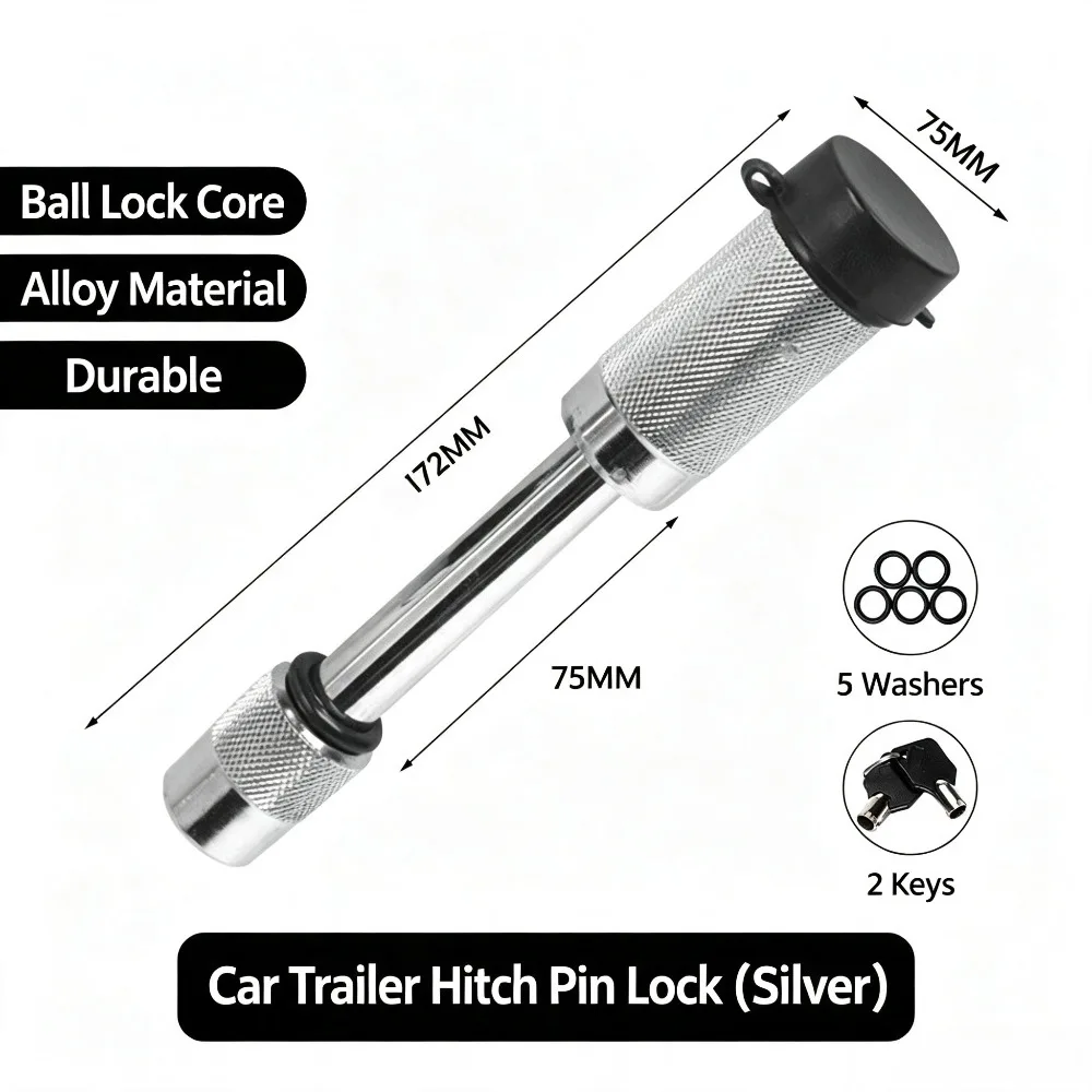 Tow Bar Tongue Hitch Pin Lock Locks Removable Trailer Ball Mount 5/8' Straight Hitch Pin Lock 16 mm Trailer Parts