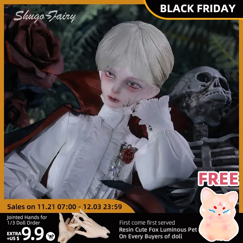 ShugaFairy Kaka 1/4 Bjd Dolls Halloween Elegant Gentleman Style Enchanter Darker Party High Quality Ball Jointed Dolls Gifts