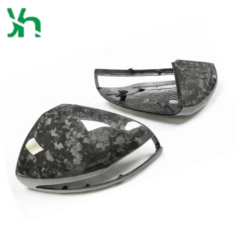 غطاء مرآة من ألياف الكربون الجافة مزورة لسيارة Mercedes-Benz W222 W213 X205 W238 W205 C S GLC E AMG حافظة مرآة الرؤية الخلفية للباب #3