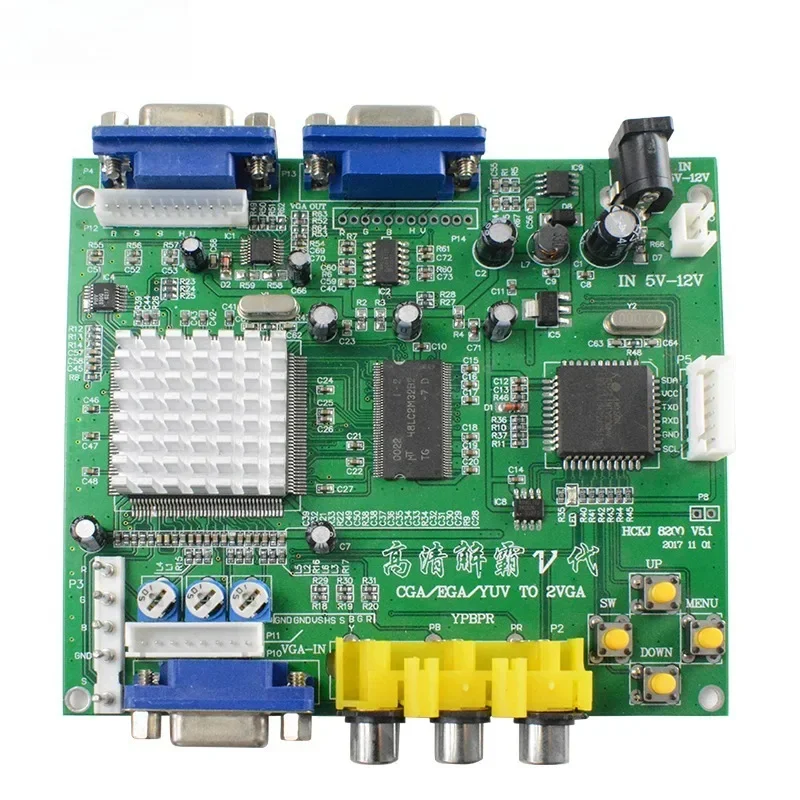 8200EGA/CGA to VGA conversion board, green, low-to-high-definition video