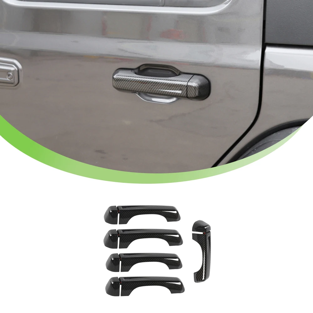 Car Door Grab Handle Decoration Cover Trim for Jeep Wrangler JL Gladiator JT 2018-2021 2022 2023 4-Doors Exterior Accessories
