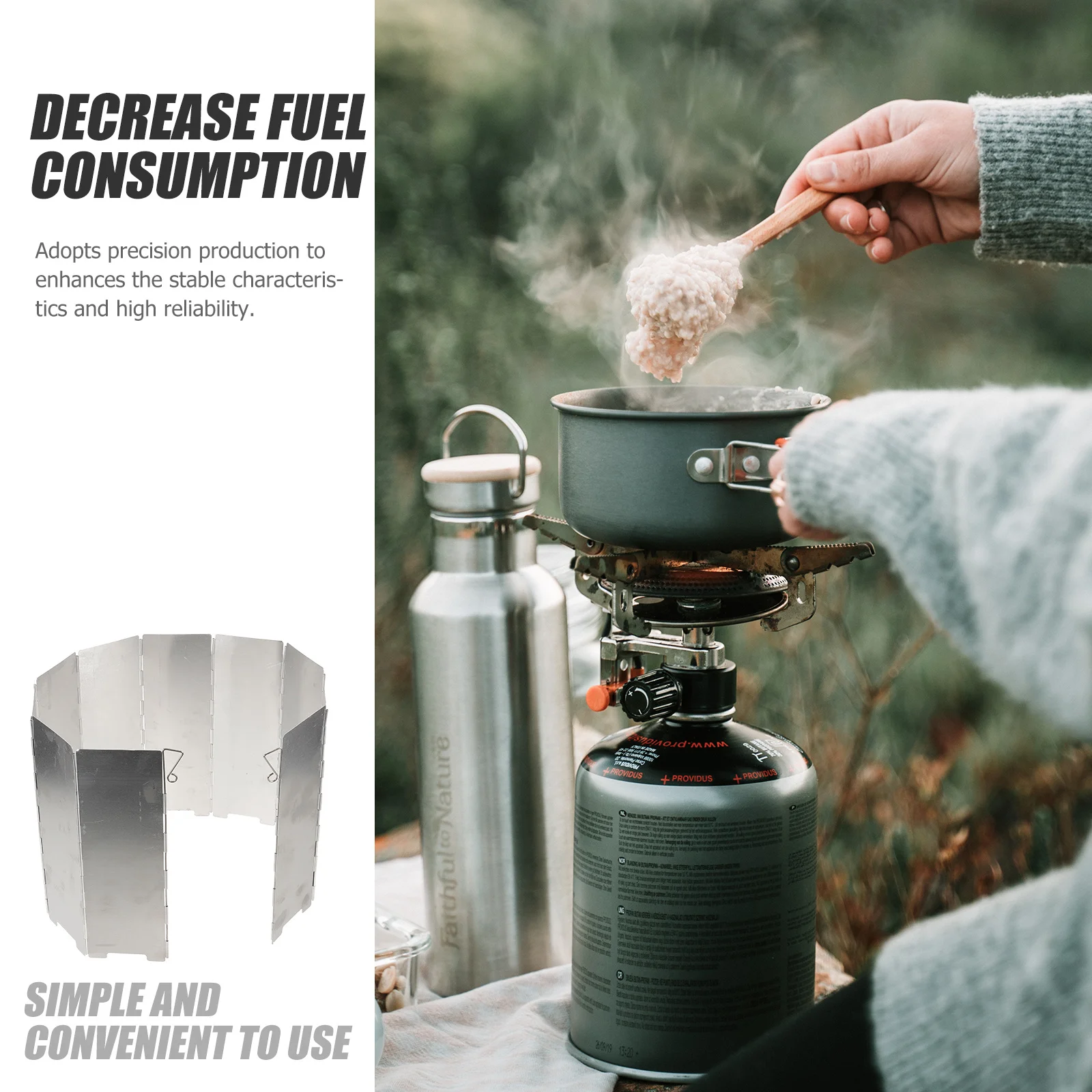 

Portable Lightweight Windscreen Outdoor Camping Stove Windproof Tool Foldable for Bbq Hiking Cooking Lightweight Windshield