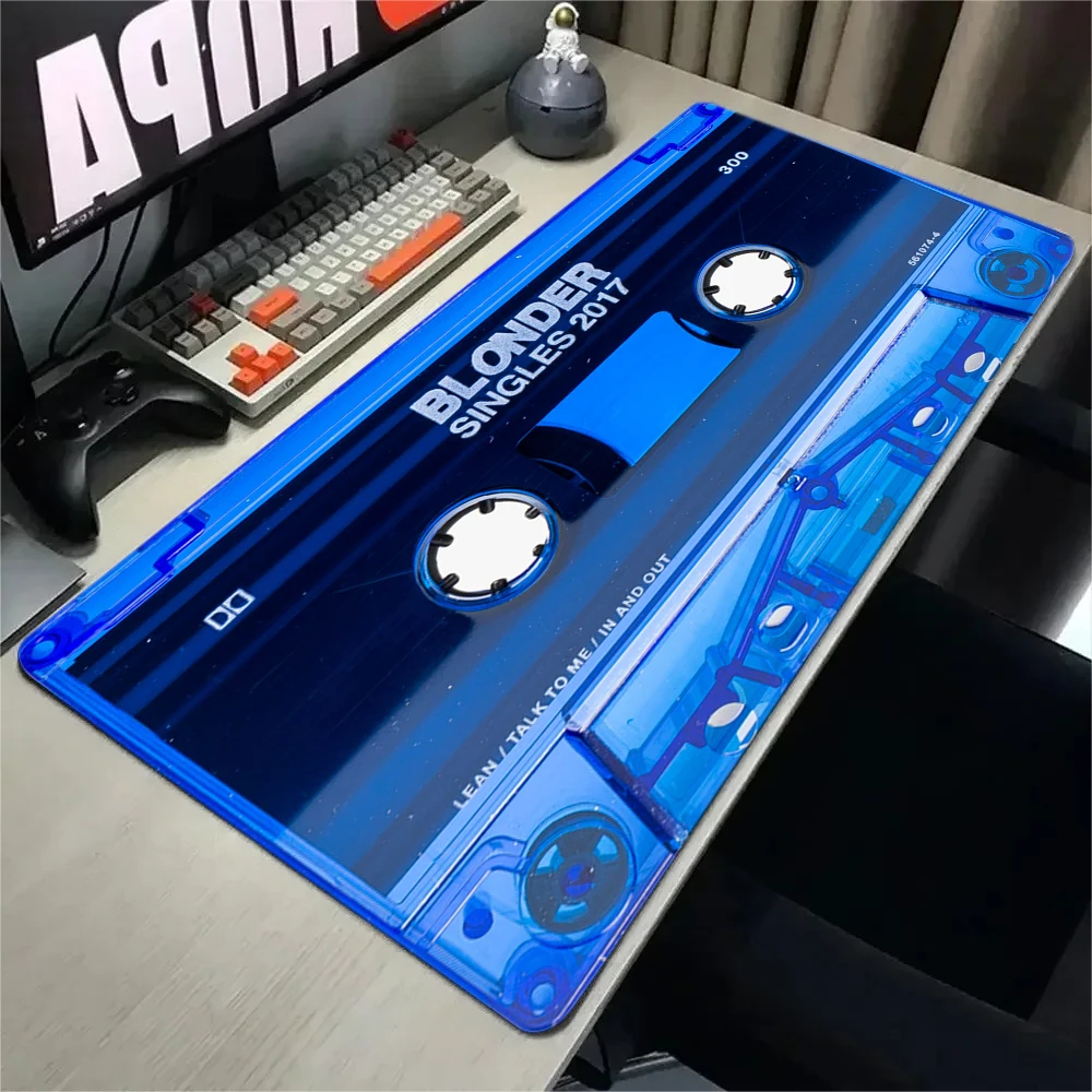 Red Retro Box Tape Design Mouse Pad Home Gaming Non-Slip Anti-wrinkle rubber Desk Mat XXL Office Carpet Keyboard Computer Desks