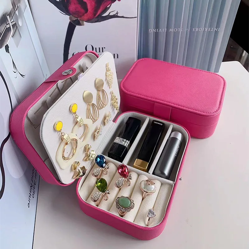 Portable Jewelry Storage Box Travel Organizer Case
