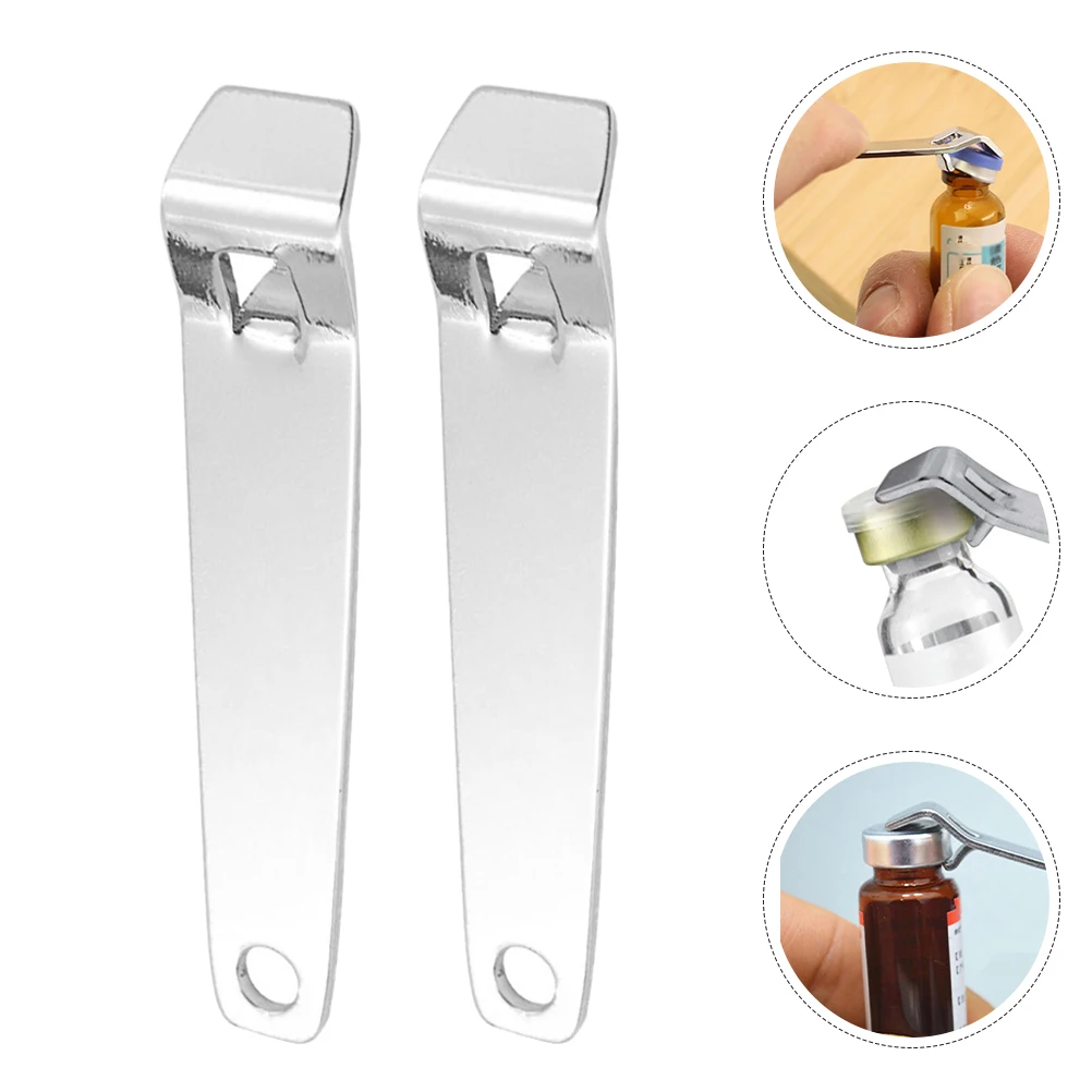 

3 pcs Stainless Steel Mini Bottle Vial Breaker Multifunctional Portable Opener For Canned Beverages Oral Liquid Nurse Tool Glass