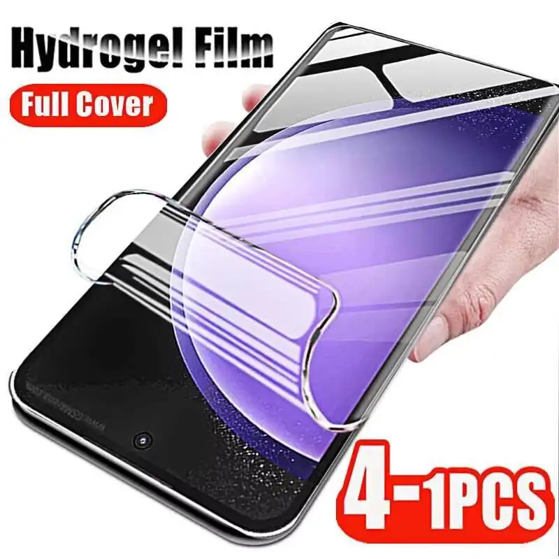 

4-1Pcs Hydrogel For Samsung Galaxy S23 S22 S20 Ultra Plus S21 FE Screen Protectors Soft Tpu Protective Front Film