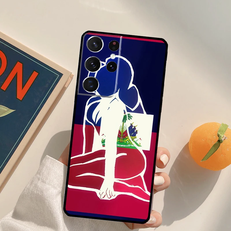 Funda con bandera de Haiti para Samsung Galaxy, S21, S22, S23 Ultra, S8, S9, S10, Note 10 Plus, Note 20 Ultra, S20 FE