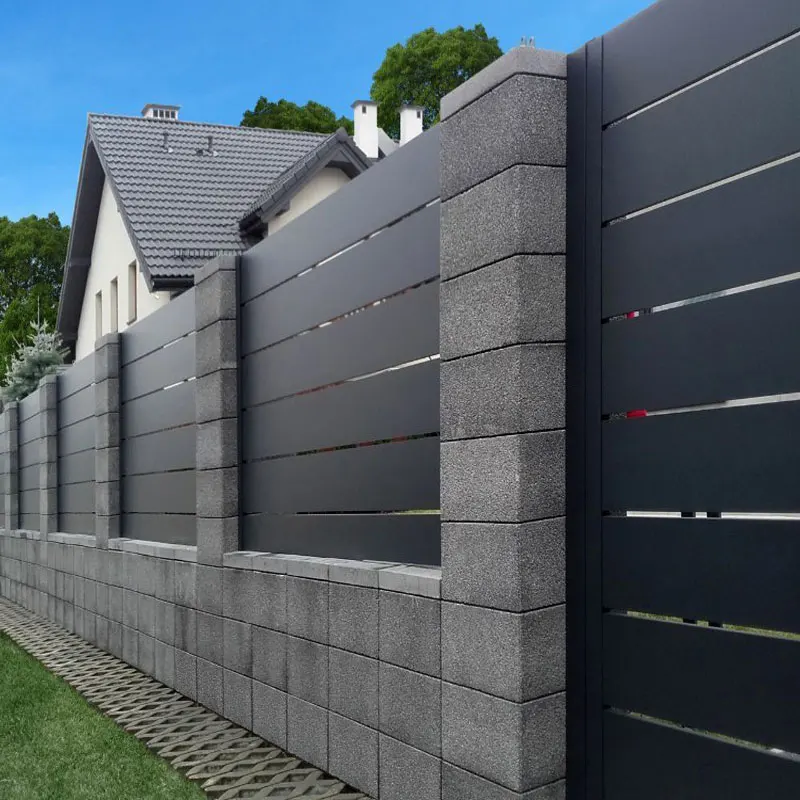 Outdoor Aluminium Blade Slat Fence Waterproof  Rust Privacy Fencing Easy Assembly Low Maintenance Garden Boundary Fence