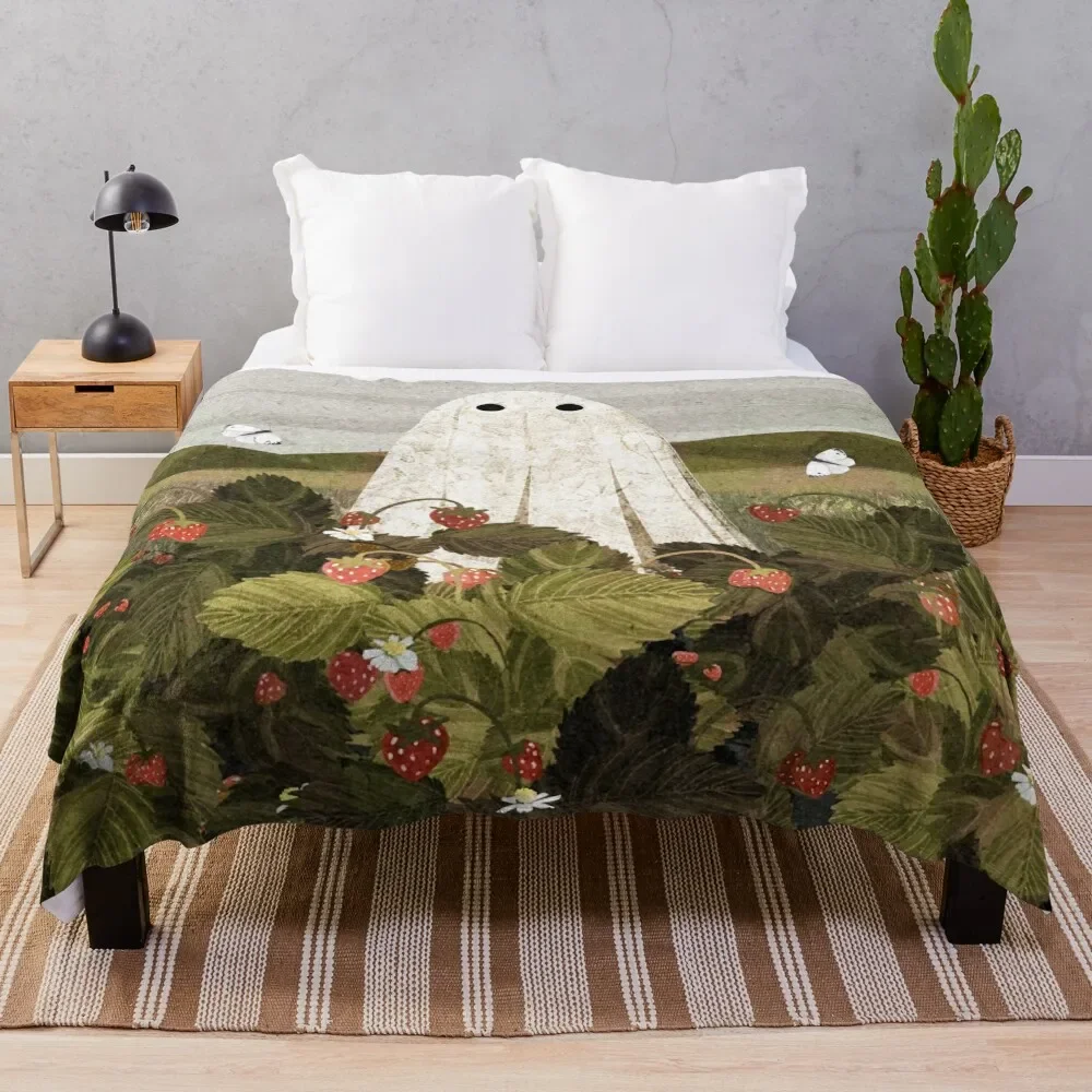 

Strawberry Fields Throw Blanket Loose Cute Blankets