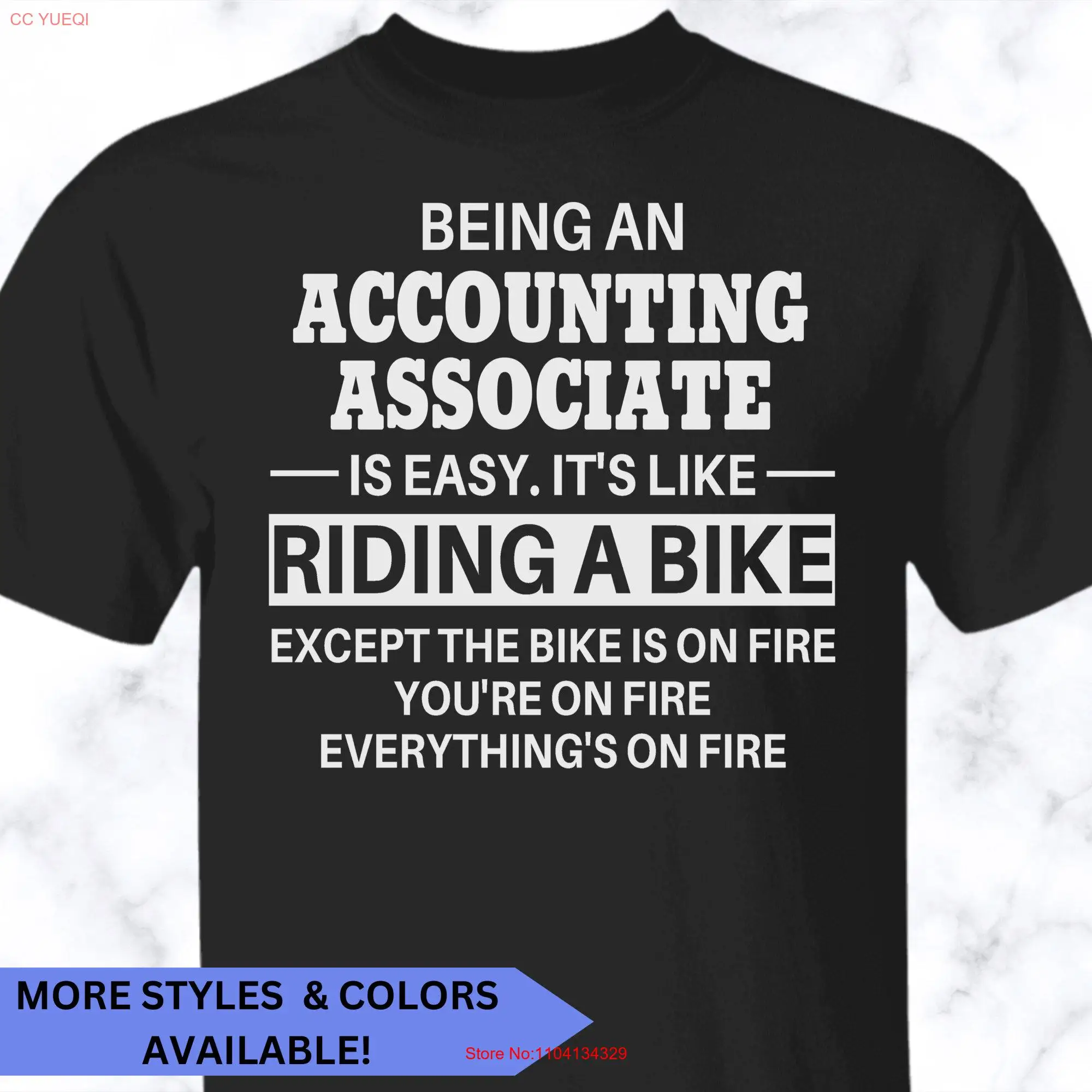 Accounting Associate shirt T unisex tee APS001 long or short sleeves