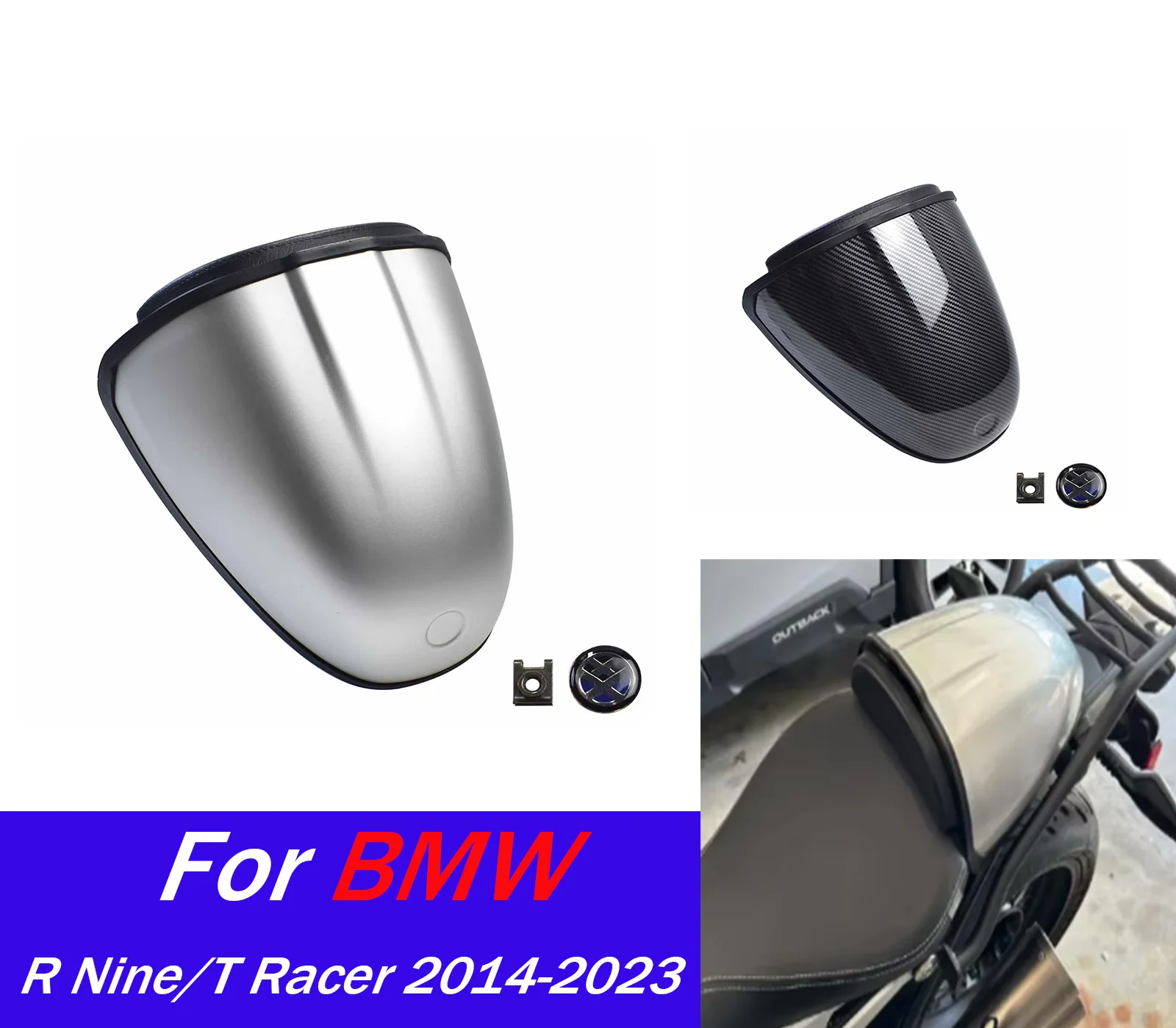 

For R nineT Racer Pure Rear Passenger Pillion Seat Cover For BMW R Nine T 5 2014-2023 R9T Motorcycle Fairing Cowl Accessories