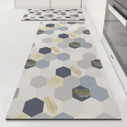 Kitchen Floor Mat Anti-dirty Oil-proof Non-slip Carpet Waterproof Leather Pvc Rug Home Decoration Foot Mats Alfombra De Cocina