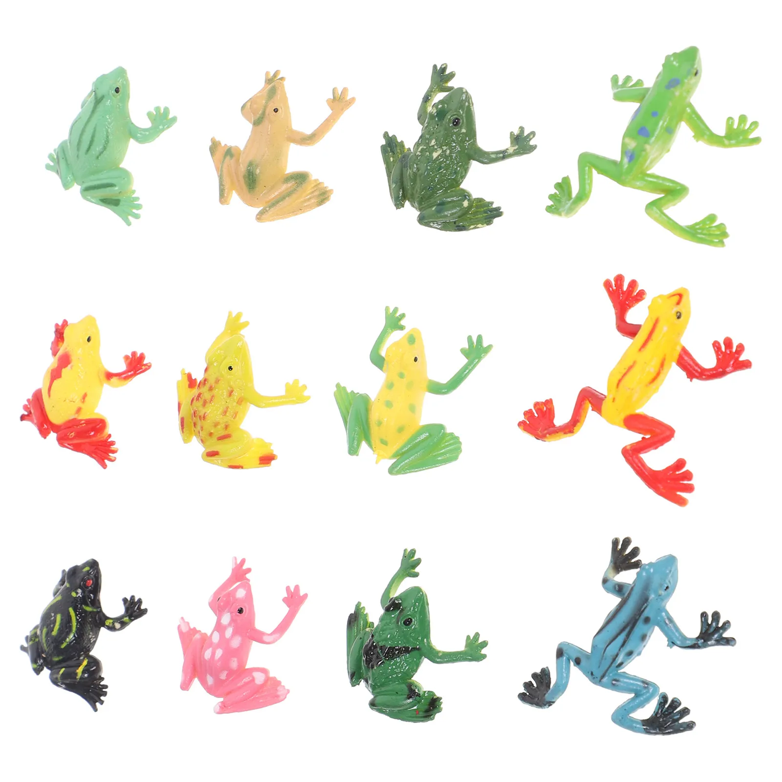 

12Pcs Small Plastic Frogs Simulation Animals for Kids Party Supplies Birthday Gifts Learning Fun Decorations Frogs Toy