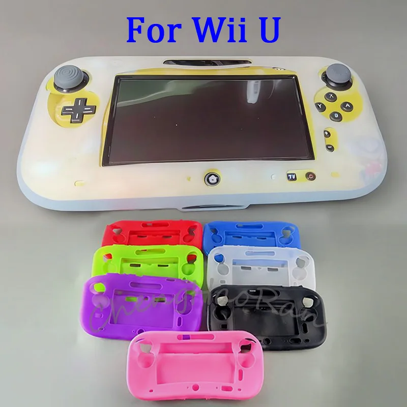 1PC Soft Silicone Rubber Full Body Protector For Wii U Gel Case Cover Skin Shell For Wii U Gamepad Controller Protective Sleeve