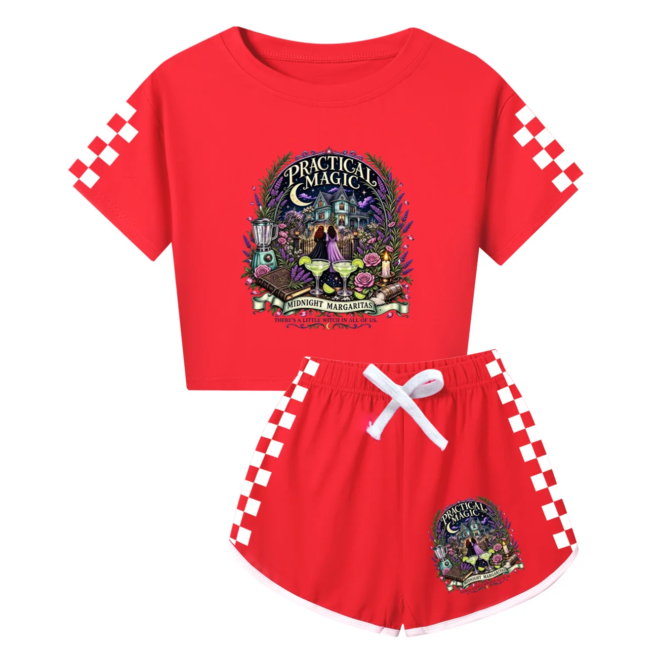 2026 Hot Movie Practical Magic 2 T-shirt Set for Baby Girls Summer Clothing Kids Fashion Comfortable Sportsuits Children's Sets