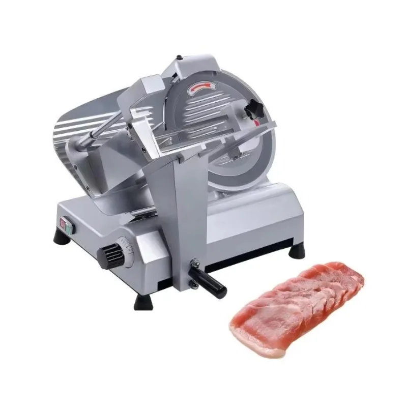 10-inch commercial meat cutter - new stainless steel 240W high-efficiency motor semi-automatic adjustable thickness