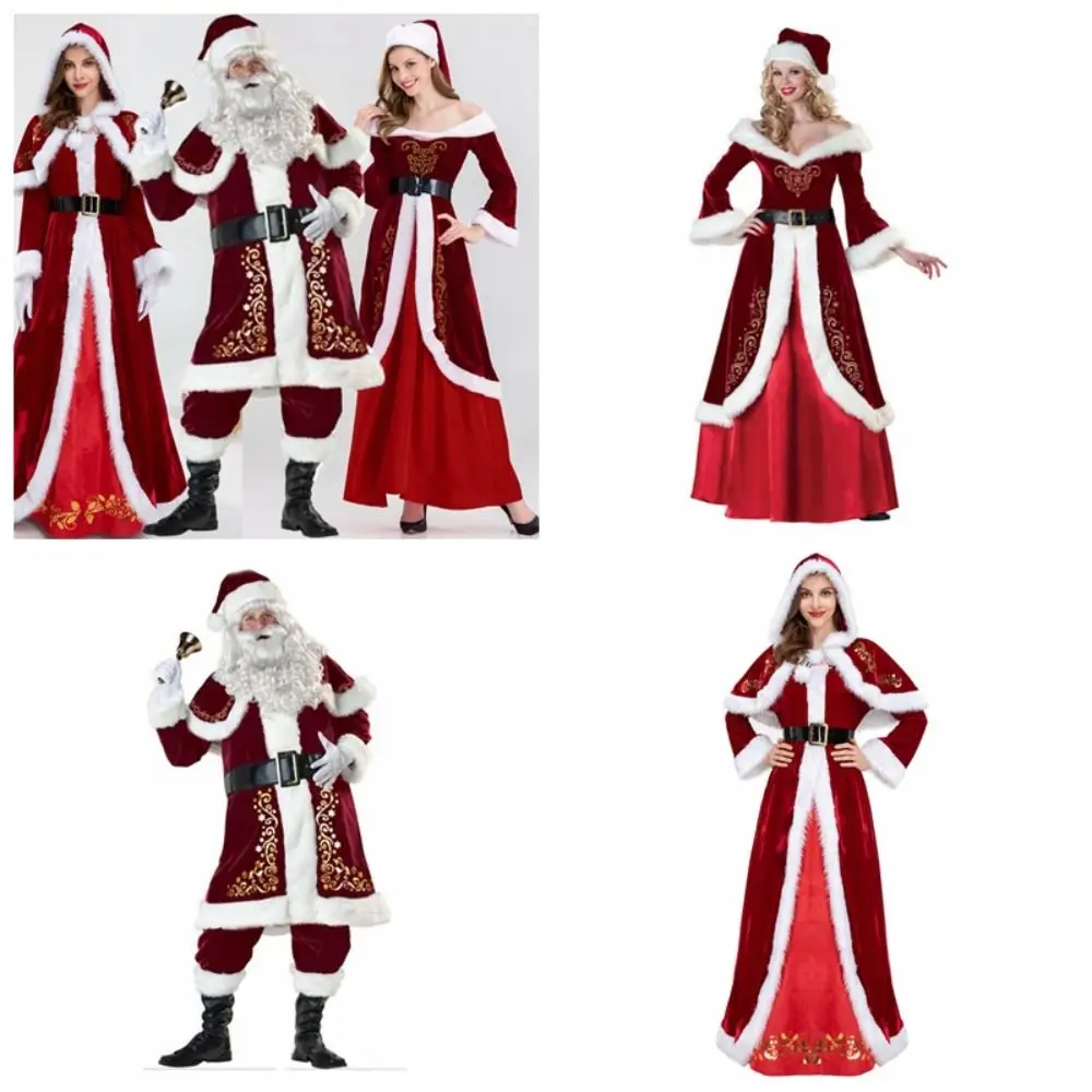 

Hat Santa Claus Cosplay Costume Socks Dress Christmas Cosplay Cloth Party Cloth Accessories Glove Women Evening Dress