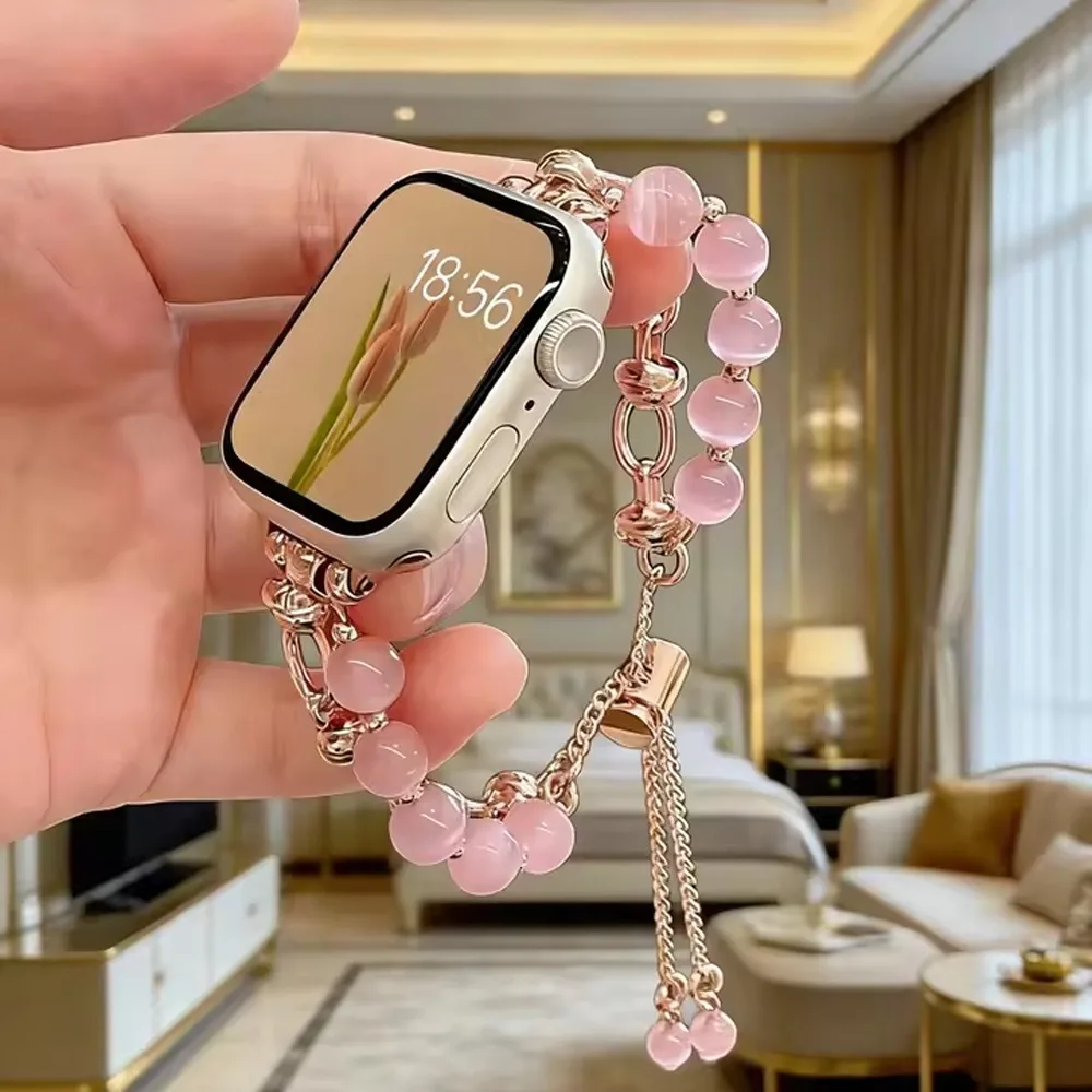 Schmuck-Metallarmband für Apple Watch 11 10 46mm 42mm Ultra 3 49mm Damen Mode-Band IWatch 9 8 7 6 5 4 SE 45mm 44mm 41mm 40mm