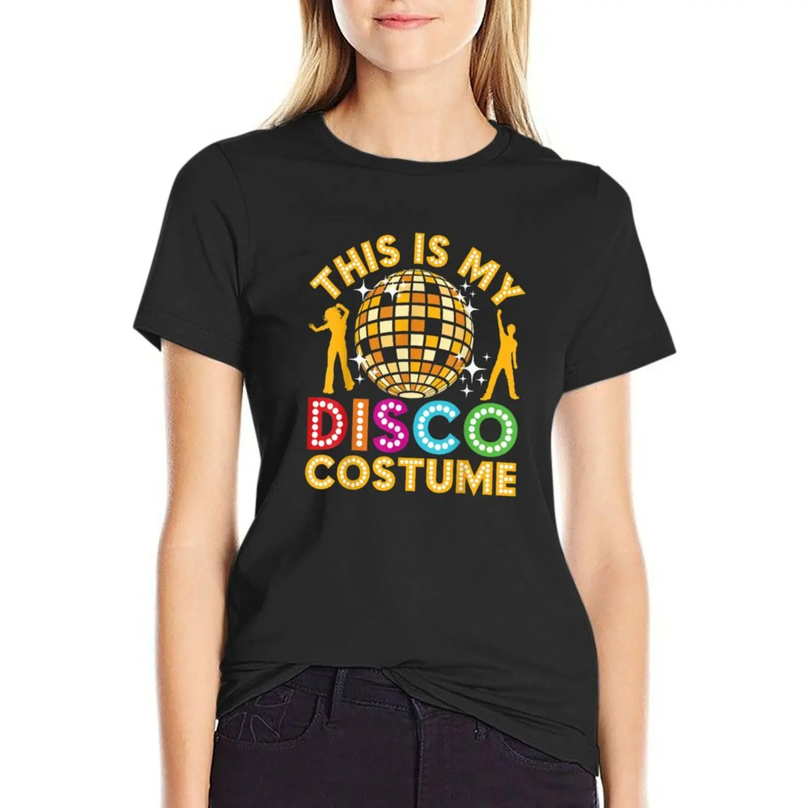 This Is My Disco Costume Shirt Funny Disco 70's & 80 Party T-Shirt quick-drying graphics funny t shirts for Women