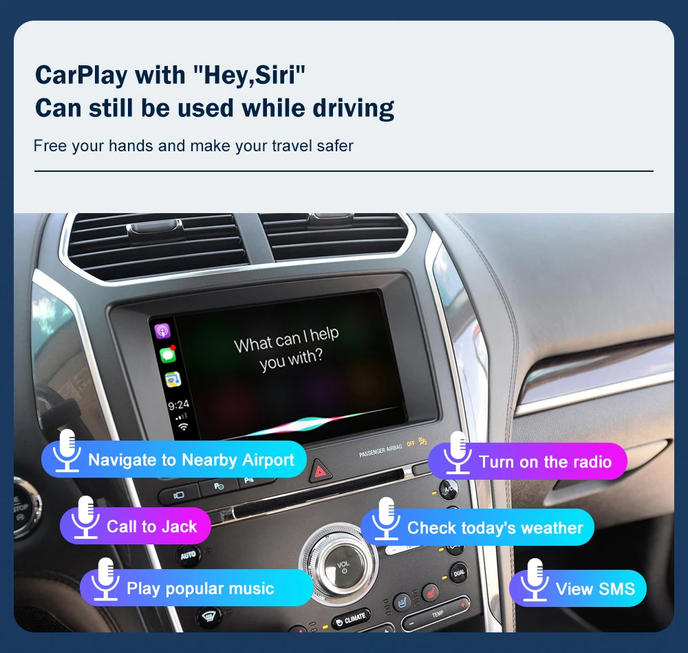 Road Top Decoder Box Kabelloses CarPlay für Ford Explorer Fusion Mondeo Sync2 Mit Android Auto Airplay Car Play Video-Schnittstelle – Detail 9