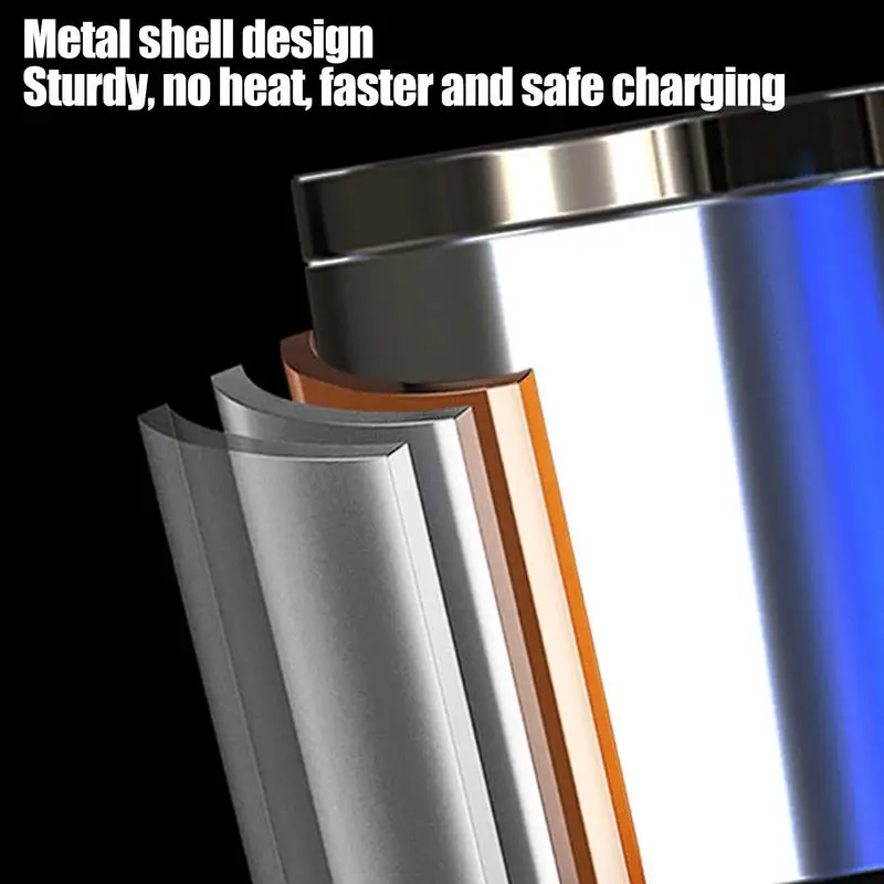 شاحن سيارة سريع من سبائك الزنك متعدد الأغراض من النوع C شاحن سيارة موفر للمساحة محطة شحن تلقائية لمركبات سيدان للسيارات #3