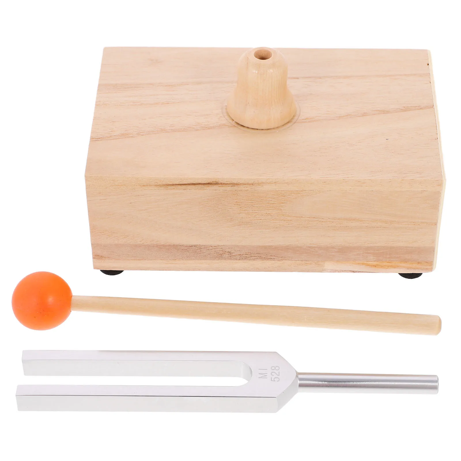 

1Set 528Hz Tuning Fork with Wooden Resonator Box Aluminum Alloy Hammer Kit for Healing Meditation Relaxation Practice