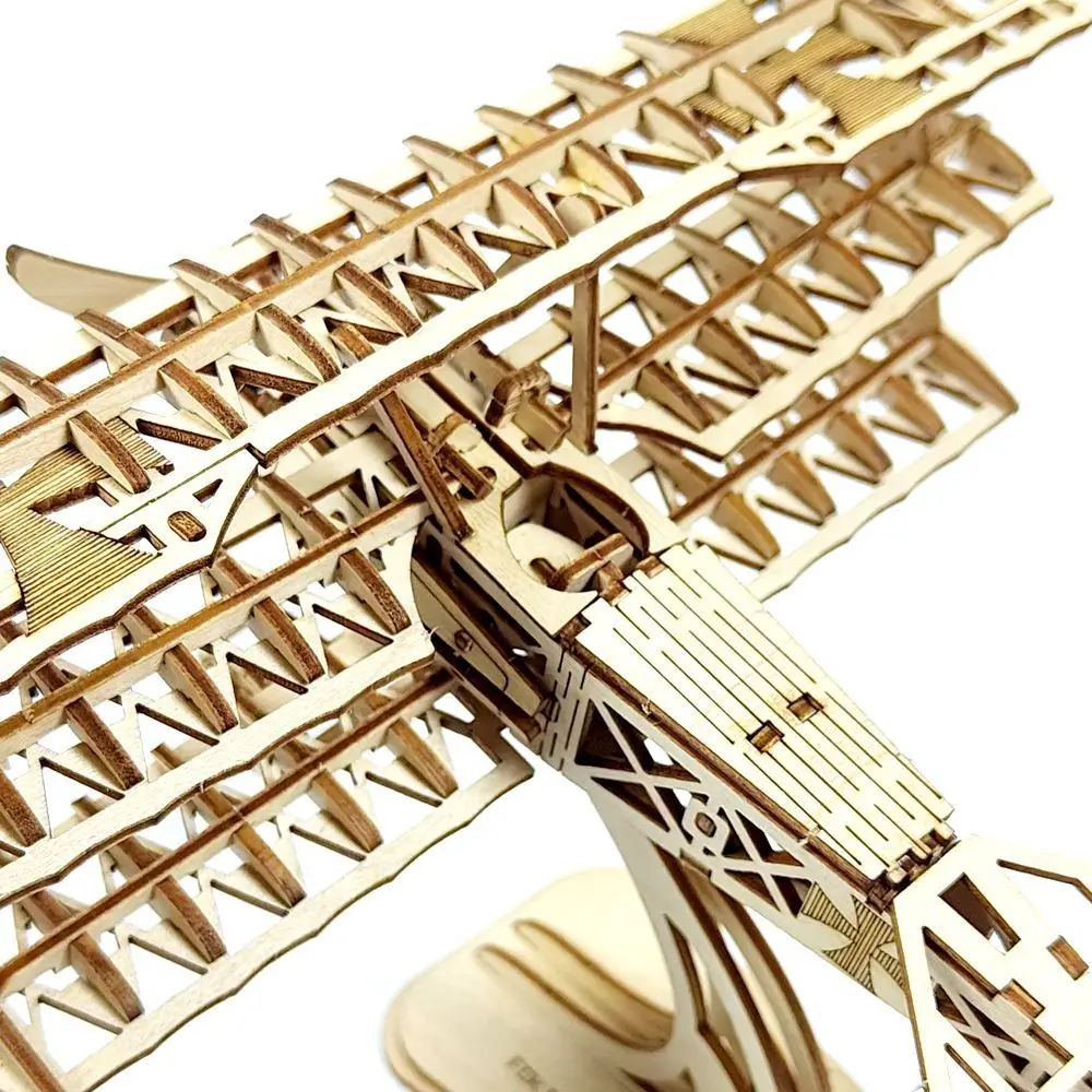 

3D Three-dimensional Puzzle Plane DIY Wooden Assembled Toy Model Children's Ornament Handicraft Holiday Birthday Gift
