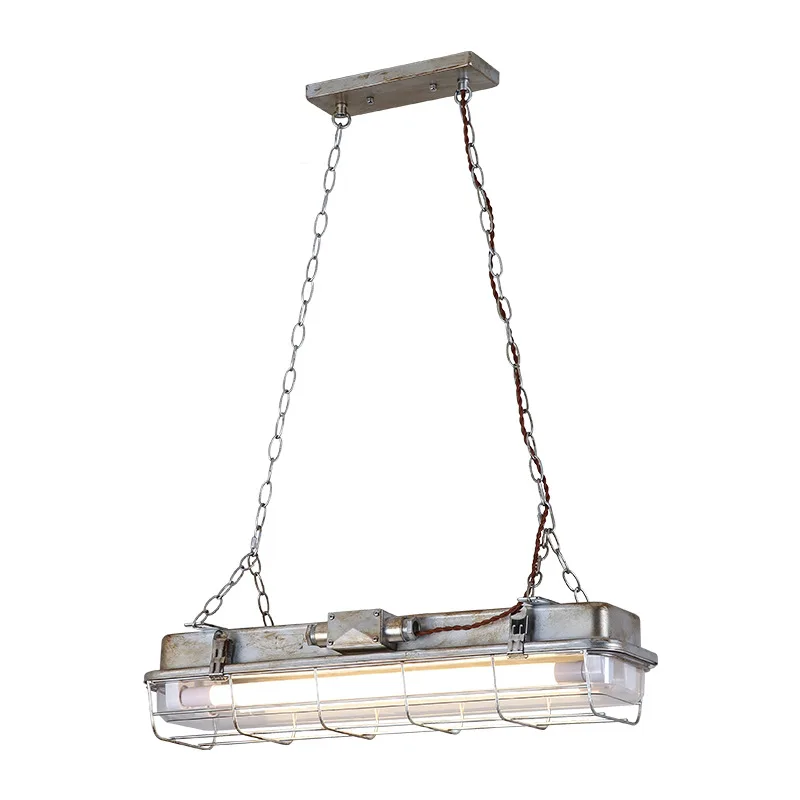 Medieval retro industrial style strip light Hot pot shop Cafe BBQ shop Wine bar counter Personality nostalgic creative chandelie